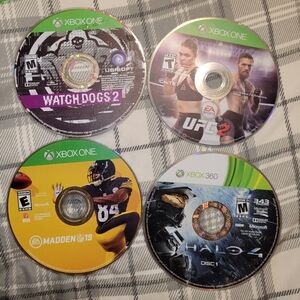 4 XBOX ONE GAMES MADDEN 19 HALO 4 UFC 2 WATCH DOG 2